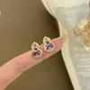 Colar Pingente Super Brilhante de Zircônia em Forma de Cabaça Novo Estilo Chinês Auspicioso Ruyi Versátil Conjunto de Três Peças Anel Colar Brinco Joias