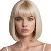 Peluca Transfronteriza Europea y Americana Natural para Mujer Cabello Corto Lacio Bob Flequillo al Aire Peluca Completa Esponjosa Cobertura Completa para la Cabeza