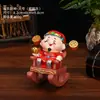 Mecedora Dibujo Animado Dios de la Fortuna Mascota de Té Adorno, Modelo Nuevo, Lingote Giratorio, Lindo Regalo de Inauguración de Casa, Figura de Regalo de Año Nuevo
