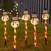 Luces Solares LED para Suelo para Jardín, Estrella de Cinco Puntas, Árbol de Navidad, Decoración de Copo de Nieve, Cadena de Luces de Suelo, Luces Decorativas de Navidad