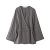 Roupas femininas transfronteiriças atacado estilo europeu e americano temperamento solto moda terno textura lapela dupla quimono jaqueta calças outono