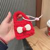 Lindo peluche de oso tejido bolsa universal para audífonos para Apple Bluetooth audífonos carcasa bandolera monedero