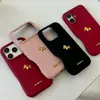 Capa Dourada Tridimensional de Couro Sintético para iPhone 17 Adequada para Capa de Celular Apple 16/14/15 Pro Max 13