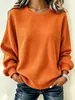 Sudadera nueva estilo europeo y americano de cuadros pequeños con cuello redondo para mujer, suéter holgado y casual de manga larga para otoño e invierno 2026