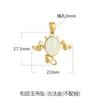 Corrente de morcego de ouro antigo s925 prata esterlina Hetian jade pingente colar nicho simples Jasper colar clavícula cadeia