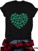 Estación Independiente Transfronteriza Verano Europeo y Americano St. Suéter de cuello redondo estampado del Día de San Patricio de manga corta para mujer de eBay