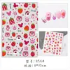 Manicure Urso Morango Adesivo Flor Pêssego Fruta Laranja Melancia Formato de Coração Margarida Decalque de Unha