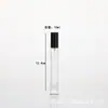 Botella Vacía de 10ml Botella de Spray Portátil Botella de Muestra Botella de Vidrio Transparente Botella de Perfume Embalaje de Agua de Esencia Cosmética Botella Vacía