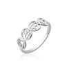 Anillo de elemento tierra de acero de titanio para dedo de mujer, anillo de equilibrio, Air Water Earth Fire, joyería de elemento tierra, regalo, venta al por mayor