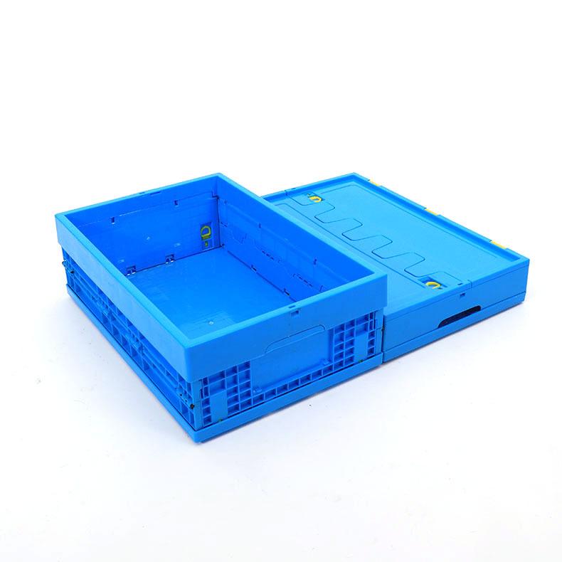 生产加高600-190折叠箱蓝色储物收纳箱 eu汽