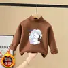 Camiseta Térmica de Cuello Medio para Niña 2026 Nuevo Estilo Ropa Interior para Niños Medianos y Grandes Polar de Doble Cara Camisa Pequeña Ropa de Otoño/Invierno Camiseta Top