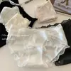 Calcinha feminina de algodão puro de corte alto, sexy, novo design sem costura, detalhe em renda, não aperta e adequada para mulheres jovens, calcinha tipo biquíni