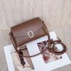 Bolsa feminina de couro legítimo com axilas, nova bolsa feminina 2025, bolsa transversal de ombro com nicho, bolsa pequena quadrada de couro legítimo