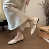 Zapatos de tacón bajo de boca poco profunda estilo francés nuevo aumento de altura interior 2026 mujer puntera cuadrada otoño para combinar con faldas Mary Janes zapatos pequeños de cuero negro