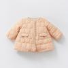 Abrigo para niñas, otoño e invierno, cárdigan acolchado con forro polar para niños, ropa de abrigo para bebés pequeños, ropa de invierno gruesa para bebés