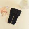 Leggings para Niñas Otoño e Invierno Cálidos Engrosados Ropa Exterior Elegante Calcetines para Bebés y Niños Pequeños Pantimedias Infantiles de Lana de Cordero