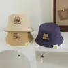 Sombrero de Pescador Otoño Nuevo Sombrero para Bebé Protección Solar al Aire Libre Sombrero de Cubeta de Oso para Niños Estilo Coreano Lindo Sombrero de Dibujos Animados