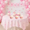 El Más Vendido de Amazon Banner de Cumpleaños con Lazo Rosa Banner de Letras Decoración para Pastel de Fiesta Set