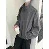 Chaqueta Corta Ancha Retro Japonesa Nueva Transfronteriza para Hombres y Mujeres Primavera Casual Americana Holgada Cuello Alto Cremallera Chaqueta Deportiva