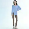 Moletom Esportivo de Manga Longa Plus Size para Mulheres, Primavera e Verão, Camiseta de Yoga, Modelagem Solta para Fitness, Corrida, Treinamento, Roupa de Yoga