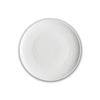 Alice Vajilla de Cerámica Blanca Pura Hotel Restaurante Occidental Plato Plano Plato para Filete Horno de Microondas Cerámica de Lujo Ligero Plato con Relieve Cerámico Alto