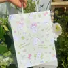 Bolsa de Regalo de Primavera Transfronteriza, Bolsa de Regalo de Tarjeta Blanca, Bolsa de Compras Grande con Asa para Empaque de Regalos, Bolsa de Hombro Engrosada