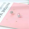 925 Brincos de Prata Criativo Feminino Star Moon Brincos Pequenos Prata Esterlina Elegante Japonês e Coreano Brincos Assimétricos Distintivos
