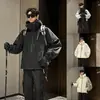 Chaqueta Cortavientos con Capucha Reversible para Hombre, Otoño Nuevo, Resistente al Viento para Exteriores, Holgada, Versátil