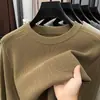 Otoño 2026 Nuevo Suéter de Punto para Hombre Cuello Redondo Manga Larga Color Sólido Moda Casual Camisa Básica Ropa para Hombre Venta al por Mayor