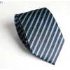 Gravata Masculina Social Listras Diagonais Larga 8CM Preto Azul Royal Social Vestido Trabalho Formatura