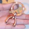 Adequado para Chaveiro de Carro Feminino Criativo Simples Corrente Pingente Fivela Personalizado Diamante Chaveiro Anel Mochila Corda Pendurada Cinto