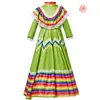 Amazon Más Vendido Comercio Exterior Explosiones Cinco Colores Bandera Nacional Mexicana Español Falda Grande Vestido Traje de Presentación Escénica