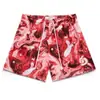 Lanzamiento de pantalones cortos de verano para hombre 2025, explosiones transfronterizas, impresión 3D, deportivos, secado rápido, casual, de malla, cinco puntos