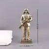 Estatua de Figura Lei Feng de Latón Puro Adorno de Escritorio Oficina Retrato de Cabeza de Lei Feng Pieza de Decoración Pequeña para Sala de Estar del Hogar