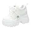 Zapatos Casuales Deportivos con Cordones de Plataforma y Tacón Alto para Mujer, Nuevos de Moda Primavera y Otoño 2021, Estilo Coreano, Zapatos para Estudiantes
