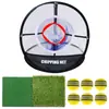 Red de Práctica de Putting para Pelotas de Golf Red de Objetivo Multifuncional Red de Putting Plegable Set de Red de Tres Anillos Felpa Otro