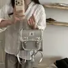 Bolsa de Ombro Dupla Doce Exquisita de Nicho Feminina 2026 Nova Mini Versátil para o Dia a Dia Mochila Transversal Pequena Bolsa Escolar