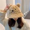 Sombrero de pescador para mujer, otoño e invierno, novedad de 2023, estilo japonés, popular en internet, combinable con todo, cálido, de peluche, para lavabo.
