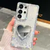 Nuevo Modelo con Diamantes Brillantes, Brillo Imd, Diamantes Tachonados de Estrellas, 17 Promax, 16 con Espejo y Soporte en Forma de Corazón, 15 Adecuado para Iph