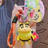 Chaveiro Pingente Autêntico Desenho Animado Shin-Chan Super-Homem Dinâmico Carro Chaveiro Boneca Fofa para Bolsa Decoração