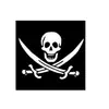 Fabricante de Banderas Piratas Suministra Banderas de Hueso, No. 4 Banderas de Poliéster, Banderas de Calavera Negra, Pañuelos Rojos, Banderas de Doble Espada Fabricante O
