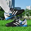 2026 Nuevos Zapatos de Fútbol de Cuero con Velcro Transfronterizos para Niños y Jóvenes, Zapatos Deportivos sin Cordones para Estudiantes