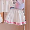 Traje de Falda de Verano para Niñas Casual Nueva Moda Infantil Ropa Deportiva Camiseta POLO de Manga Corta de Verano para Bebé