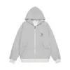 Sudadera con capucha a rayas estilo coreano con bordado de durazno, disponible para hombres y mujeres, nueva colección otoño 2026, estilo holgado y casual