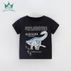 2025 Verão Nova Camiseta Infantil de Manga Curta Algodão Puro Solta Bebê Menino Gola Redonda Desenho Animado Top Casual