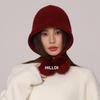 Balaclava de Lã com PomPom Chapéu Outono e Inverno Novo Chapéu de Tricô Quente Chapéu de Lã Versátil Chapéu de Lã Versátil Chapéu Pulôver