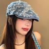 Gorra de Lavado Vintage Estilo Coreano para Mujer, Primavera y Verano, Combinación Perfecta, Para Cabeza Grande, Para Mostrar la Cara, Usada al Revés, Gorra de Béisbol con Visera de Pato