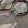Cinturão de renda com temperamento cruzado retrô, faixa de cabelo, fita longa decorativa, lenço pequeno para Instagram, lenço de pescoço, lenço para mulheres