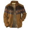 Otoño e Invierno Explosiones Transfronterizo Chaqueta de Solapa Gruesa con Forro Polar para Hombre Abrigo Casual Moderno para Exterior Ropa de Algodón