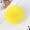 Colgante de Joyería de Bola de Piel Sintética de Conejo Rex de 8 cm Accesorios de Bola de Felpa de Invierno Accesorios DIY Accesorios de Color Caramelo para Zapatos y Sombreros